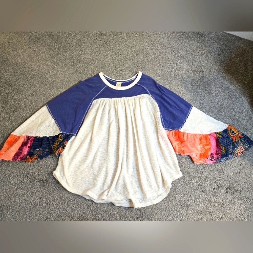 We The Free Flowy Top Size Small Oversized Fall Boho Countryside Chic